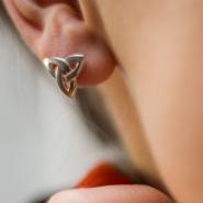 Ear studs celtic knot sterling silver