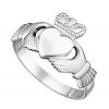Ladies Claddagh Ring in white gold 14 carat