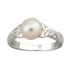 Ladies ring sterling silver with pearl