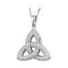 Celtic knot design pendant with diamonds
