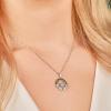 Anhänger Claddagh, Sterling Silber und Connemara Marmor