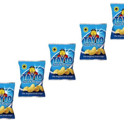 Tayto Salt & Vinegar Chips, Pack of 6
