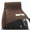 High quality knitted scarf for men, black-brown