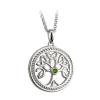 Celtic pendant Tree of Life with green stone