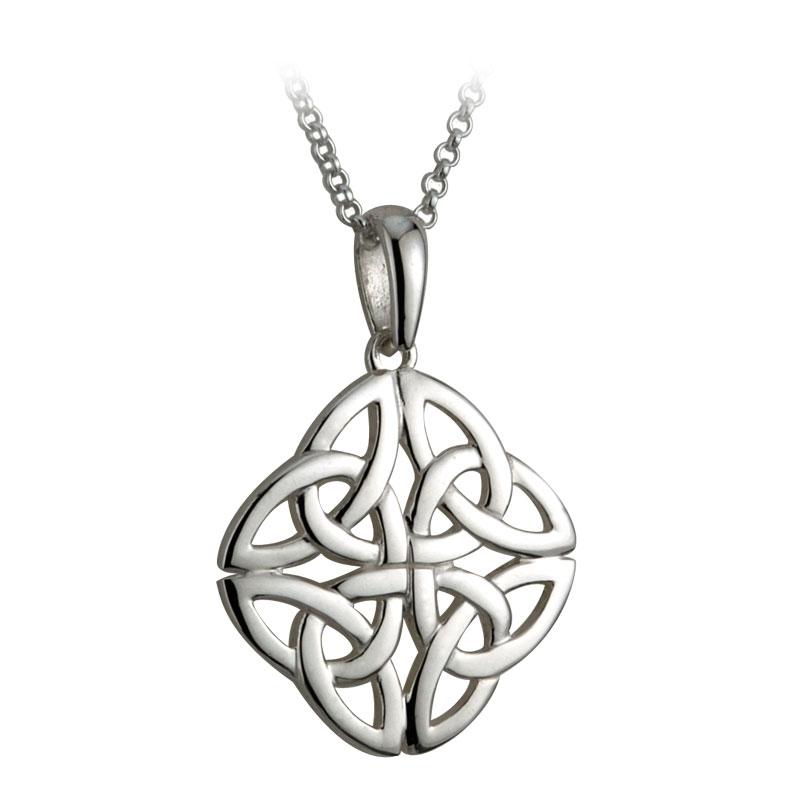Celtic Trinity Knot Necklace - Sterling Silver by Solvar Jewelry