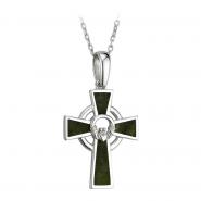 Anh&auml;nger keltisches Kreuz mit eingefasstem...