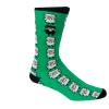 Cotton socks green with sheep