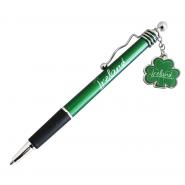 Ireland pen with green shamrock pendant