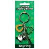 Lucky Irish Charm key ring shamrock motif, sheep, horseshoe