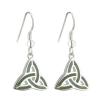 Earrings Celtic knot design with Irish marble