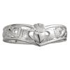 Ladies Claddagh Ring curved sterling silver