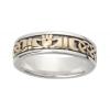Damen Claddagh Ring aus Sterling Silber, 10K Gold