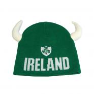 Irland Mütze grün mit weißen Hörnern