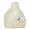 Children knit cap, wool white with sheep