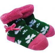 Baby socks, green-pink