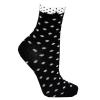 Guinness ladies socks black with white dots