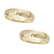 Claddagh wedding rings 14 carat gold