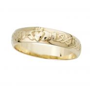 Herren Claddagh Ring, 14 Karat Gold