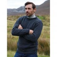 Knitted pullover for men, anthracite