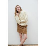 Aran sweater, wool white M