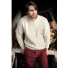 Aran sweater, wool white M
