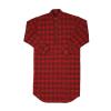 nightshirt for men and women, red tartan 2XL