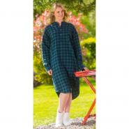 Nightshirt for ladies and gentlemen, green tartan XL