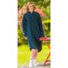 Nightshirt for ladies and gentlemen, green tartan XL