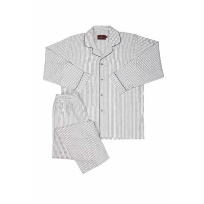 Schlafanzug/Pyjama, blau-weiß gestreift 2XL