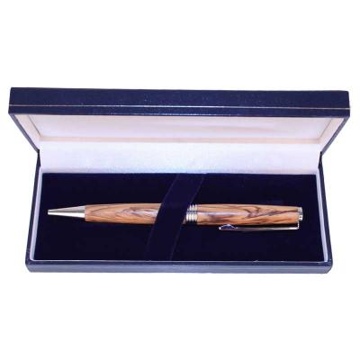 Donegal Pens, handgefertigte Kugelschreiber aus Olivenholz Silber