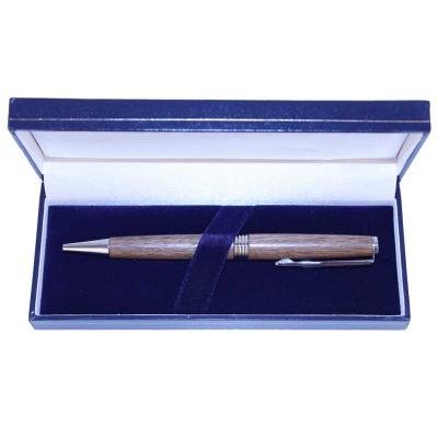 Donegal Pens, handgefertigte Kugelschreiber aus Walnussholz Silber