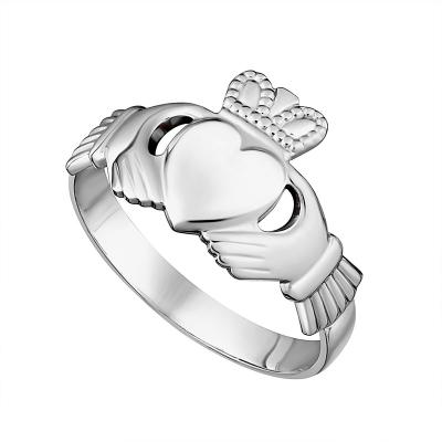 Mens Claddagh Ring Sterling Silver