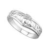 Ladies Claddagh Ring curved sterling silver