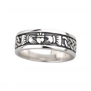 Herren Claddagh Ring aus Sterling Silber