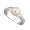 Ladies ring sterling silver with pearl