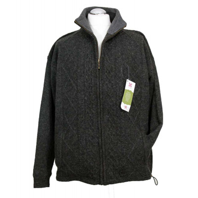 Herren Aran Strickjacke, grau S
