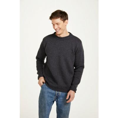 Knitted pullover for men, anthracite M