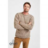 Mens knitted sweater, beige XL