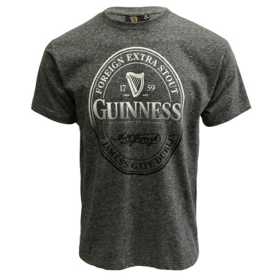 Guinness Shirt Grey, Guinness Label 2XL