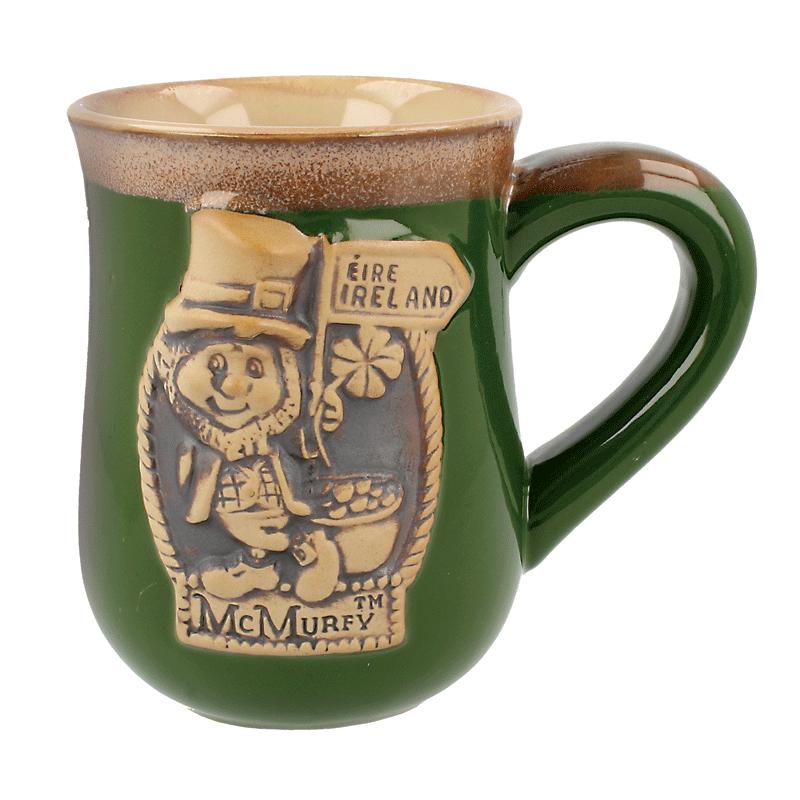 Irish Designed Pottery Mug with A Leprechaun Design