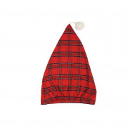 Sleeping cap, nightcap - red tartan