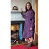 Nightshirt for ladies and men, purple tartan