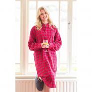 nightshirt for men and women, red tartan