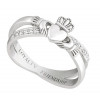 Ladies Kiss Claddagh Ring Sterling Silver intl. size 5 / inner diameter 16.0 mm /