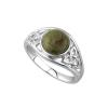 Celtic Trinity Knot Ring Connemara Marble