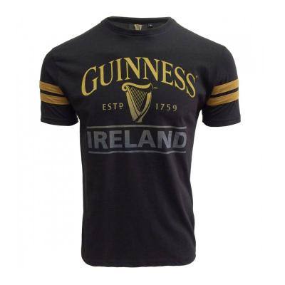 Guinness T-Shirt schwarz mit gelben Emblem XL