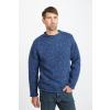 Knitted sweater for men, mottled black-grey M