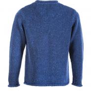 Knitted sweater for men, mottled black-grey 2XL