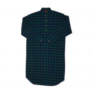 Nightshirt for ladies and gentlemen, green tartan 3XL