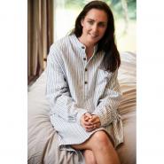 nightshirt ladies/men blue-white striped 3XL